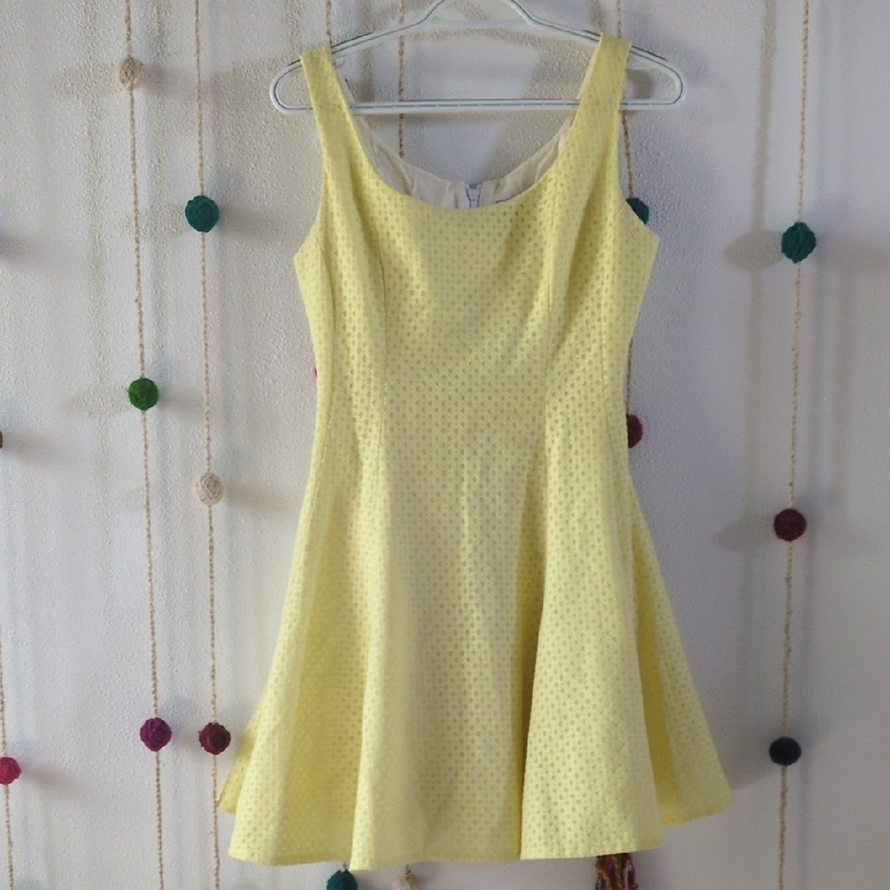 Adolfo Dominguez Yellow Spaghetti Strap Mini Dress